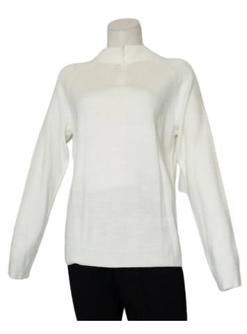 Salon Studio Cream Zip Neck Sweater