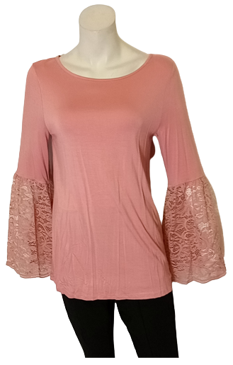 Pink Cable & Gague Blouse