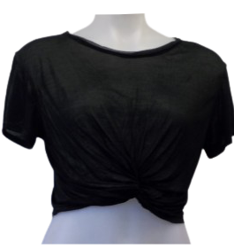 Emory Park Black Crop Top