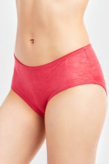 Sofra Ladies Bikini with Extended Sideseam LP7293PKE Red