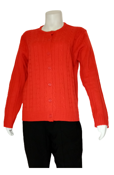 Sara Morgan Red Button Down Sweater