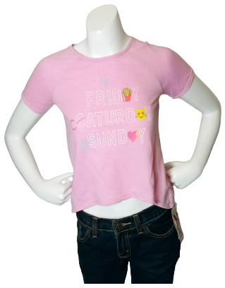 Pink weekend printed t-shirt