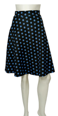4 Ena Black/Blue Polka Dot Half Circle Skirt for Girls