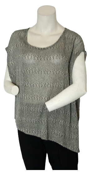 Honey Punch Thin Sweater White & Black