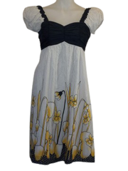 Minuet polka dot floral print dress