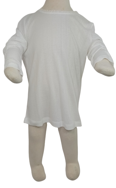 Poof Girl White Lace Collar Shirt M