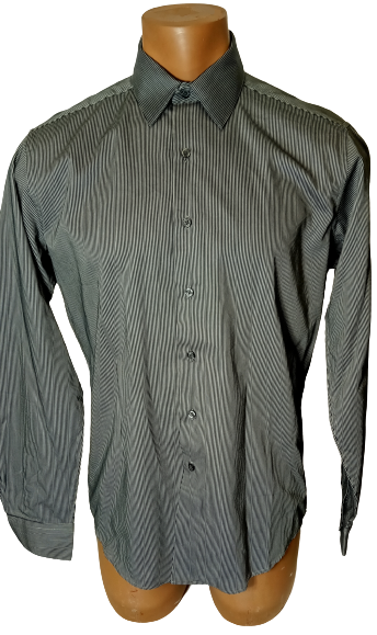 Alfani men's dress shirt black/white