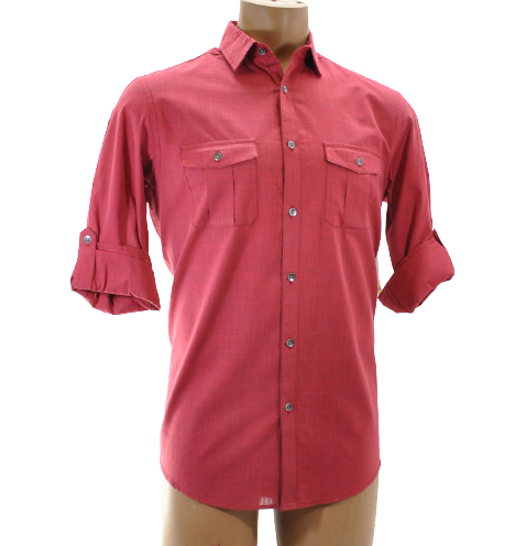Alfani Men Tango Red Warren Long Sleeve Shirt XXL