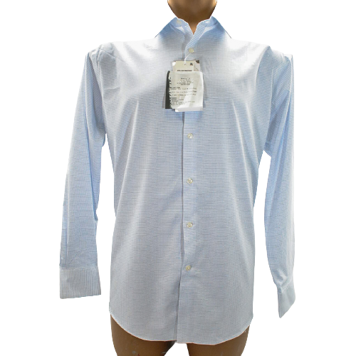 J M Haggar blue dress shirt 17-17.5, 34/35