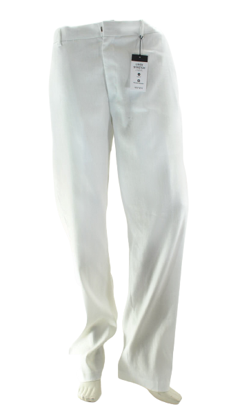 Alfani Men Bright White Linen Stretch Pant 40X30