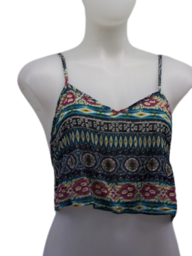 Naanaa Patterned Crop Top