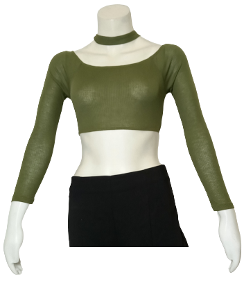 Cleo Olive Long Sleeve Blouse