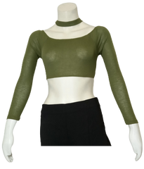 Cleo Olive Long Sleeve Blouse