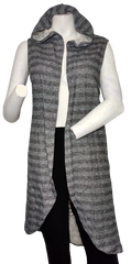 Cleo Gray Cut Hooded Vest medium