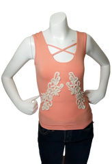 Top Chic Pink/Cream Blouse