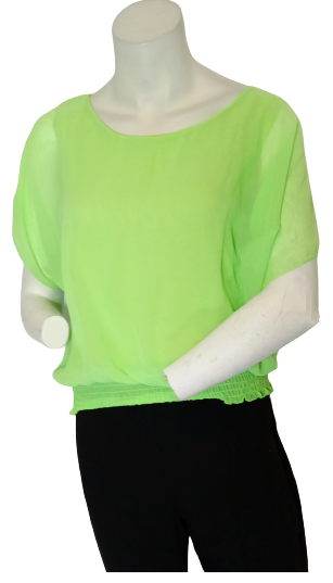 Blush Lime Short Sleeve Blouse