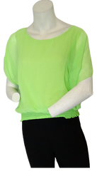 Blush Lime Short Sleeve Blouse