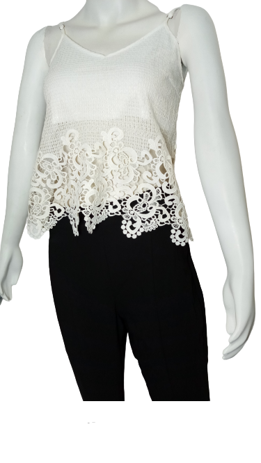 Angel Biba Cream Crop Top