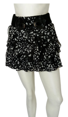 Wet Seal Black/White Miniskirt medium