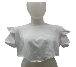 I>R White Ruffle Sleeve Blouse