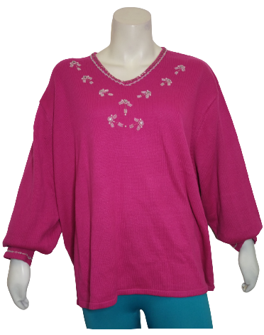 Pink Beaded Sweater
