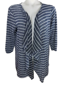 Style & Company Blue/Cream Top 2x