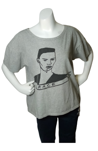 Grace Gray Screen Printed T-Shirt
