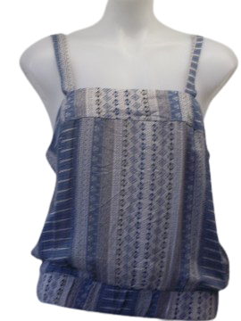 Honey Punch Blue/White Top