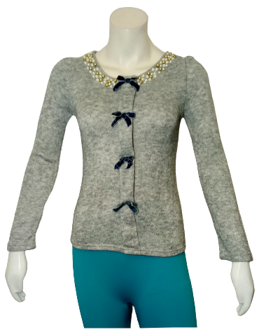 Y1Y2 Bow Pearl Sweater