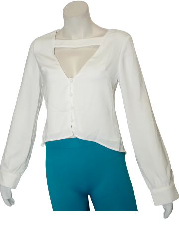 White Ecru Studios Buttoned Top