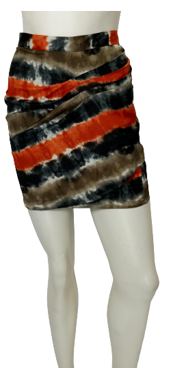 4 Ena Gray/Orange Miniskirt