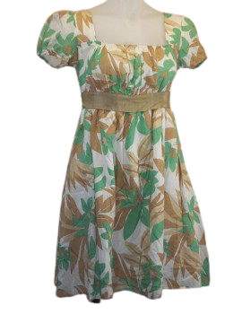 Minuet White/Green Floral Dress
