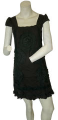 Minuet Black Lace Ruffled Dress