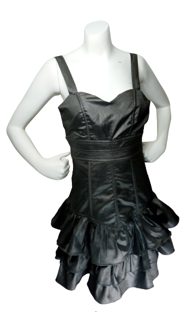 Minuet Silver Ruffled Dress