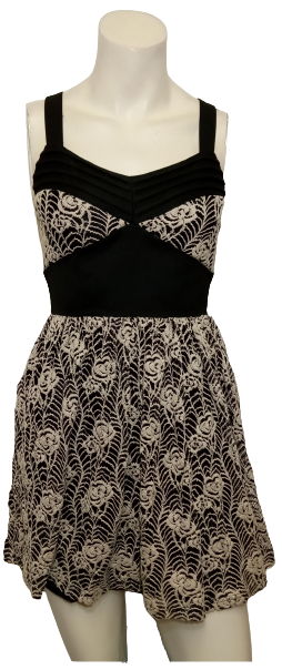 Minuet Black/Tan Lace Dress