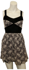 Minuet Black/Tan Lace Dress