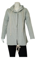 Gray/Cream Long Sleeve Hoodie